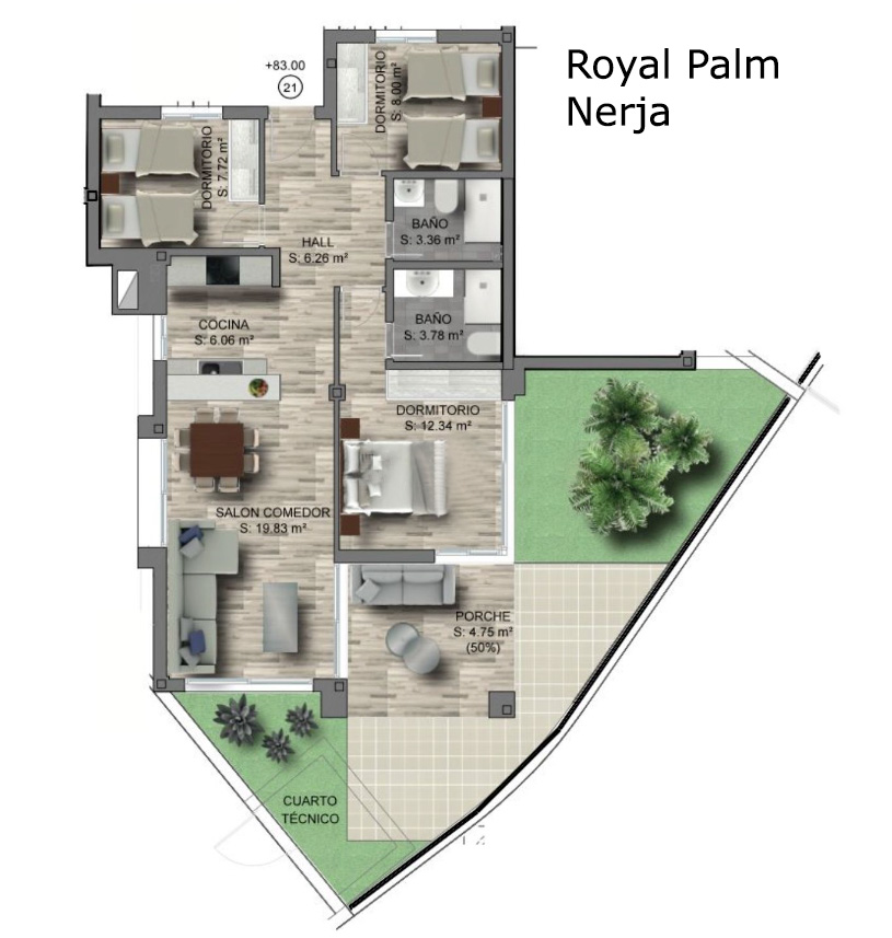 Lägenhet till salu i Royal Palm, Nerja