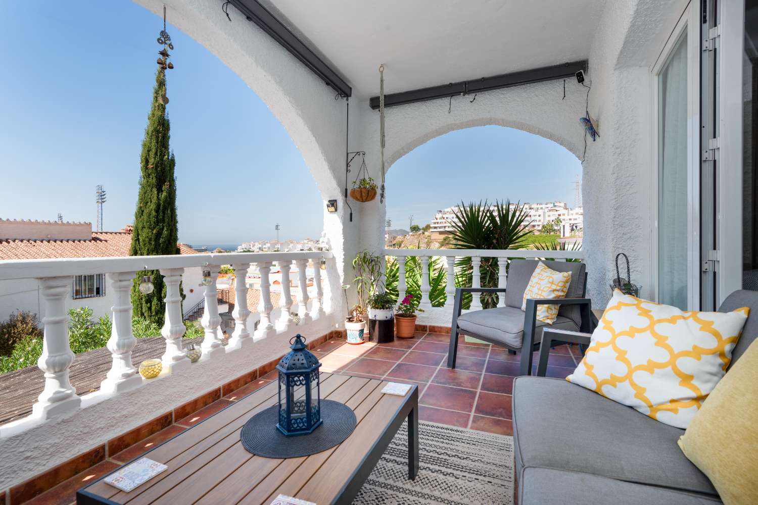 Appartement d'angle de deux chambres avec vue sur la mer à Paco Romo, Nerja