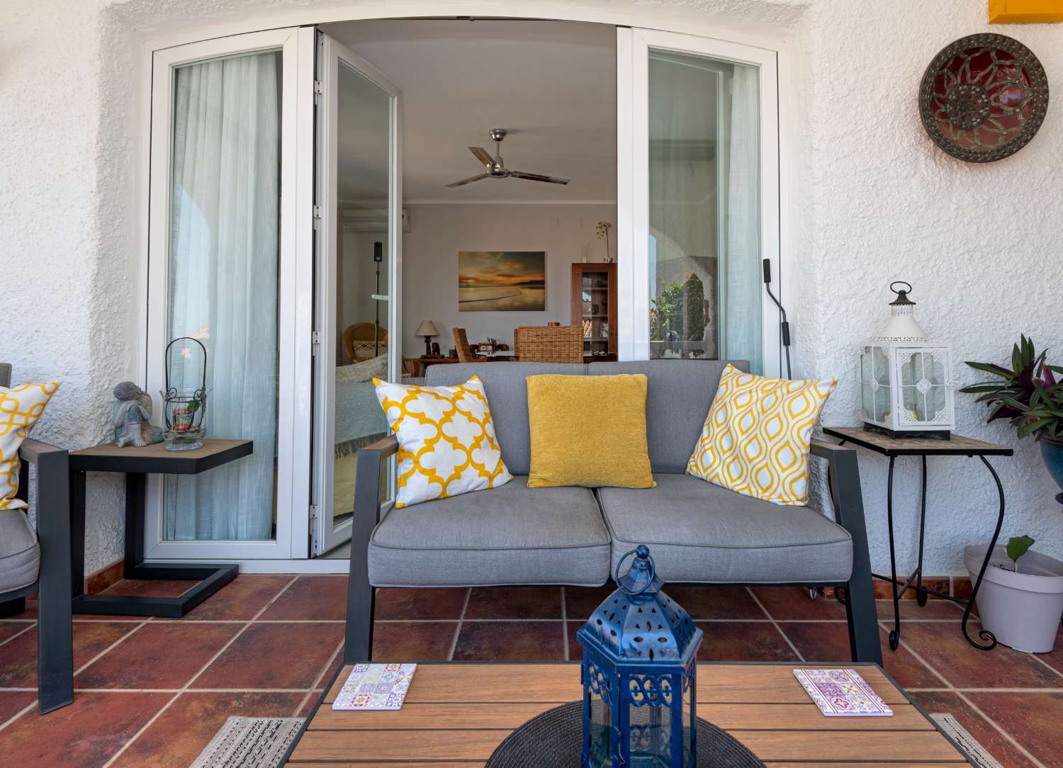 Appartement d'angle de deux chambres avec vue sur la mer à Paco Romo, Nerja