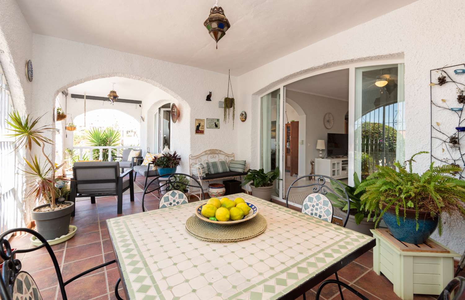 Appartement d'angle de deux chambres avec vue sur la mer à Paco Romo, Nerja