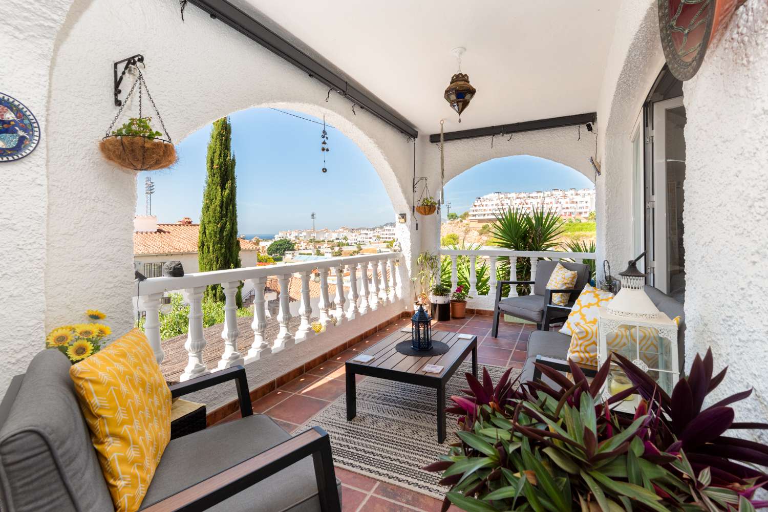 Appartement d'angle de deux chambres avec vue sur la mer à Paco Romo, Nerja