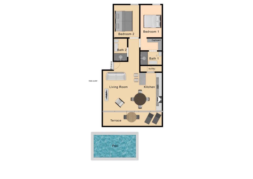 Bright, Modern Apartment with Fantastic Mediterranean Views and Terrace Living