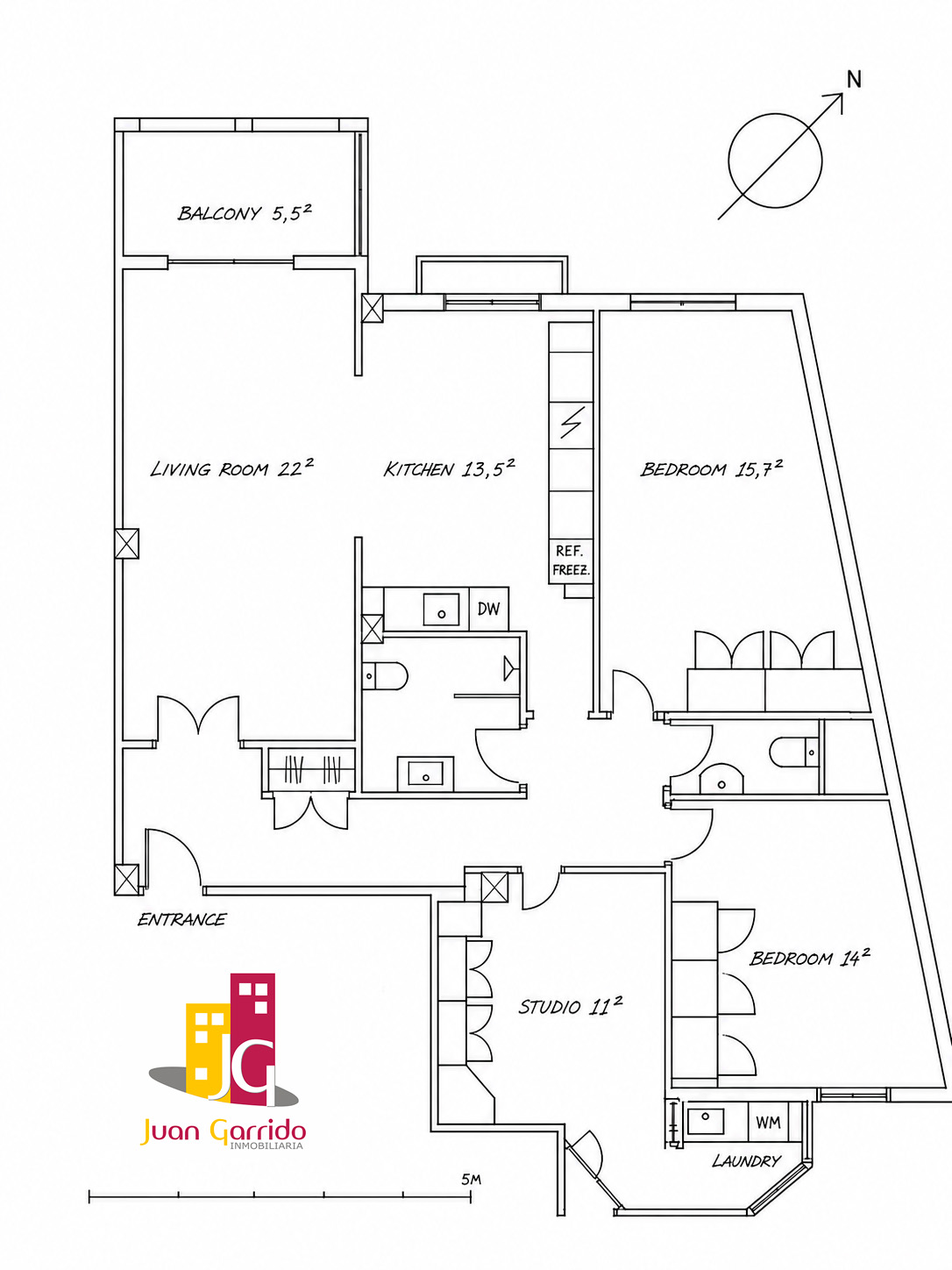 Licht penthouse met privé dakterras en vrij uitzicht in Nerja