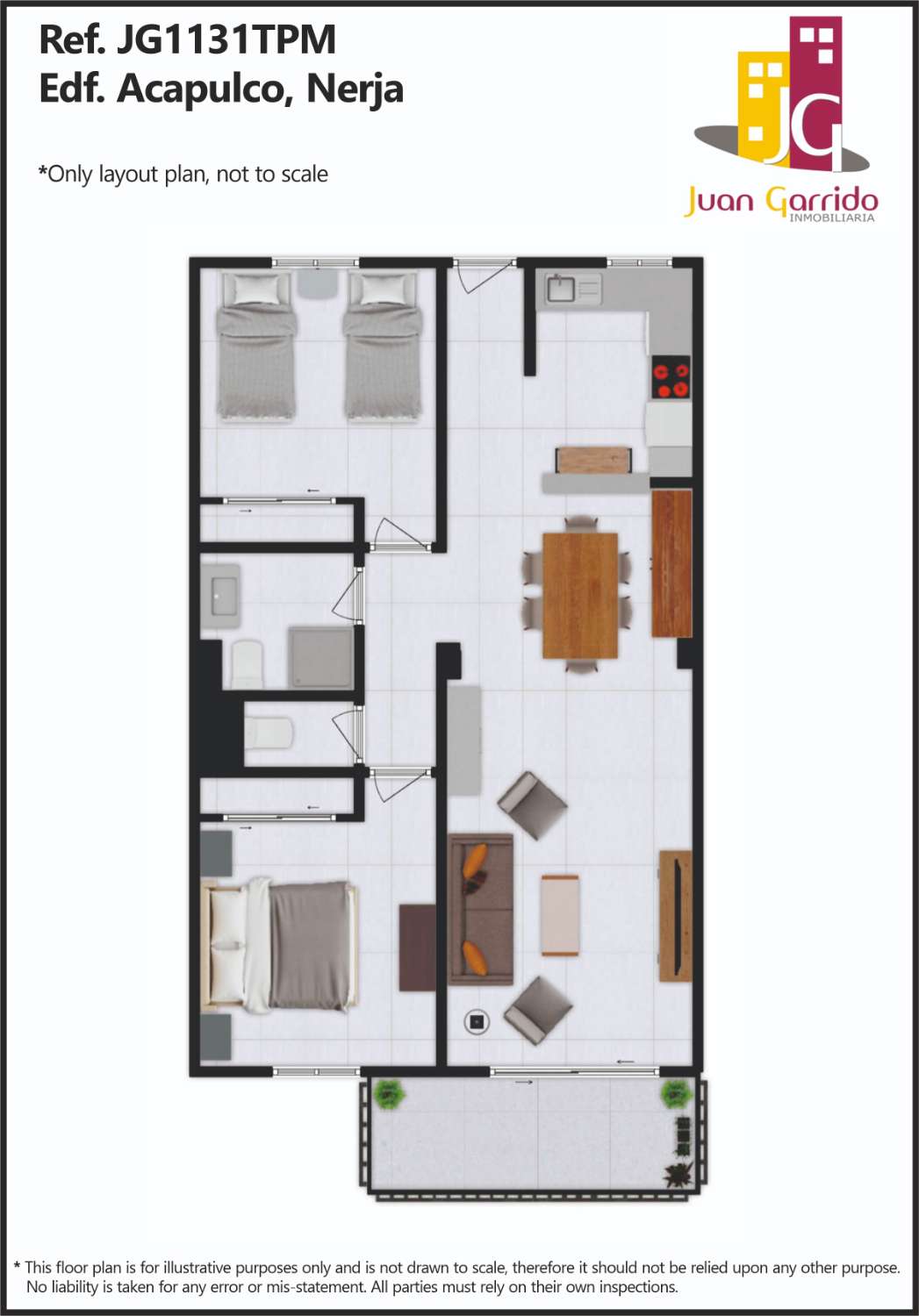 Apartment mit Meerblick in bester Parador-Lage – Edificio Acapulco, Nerja