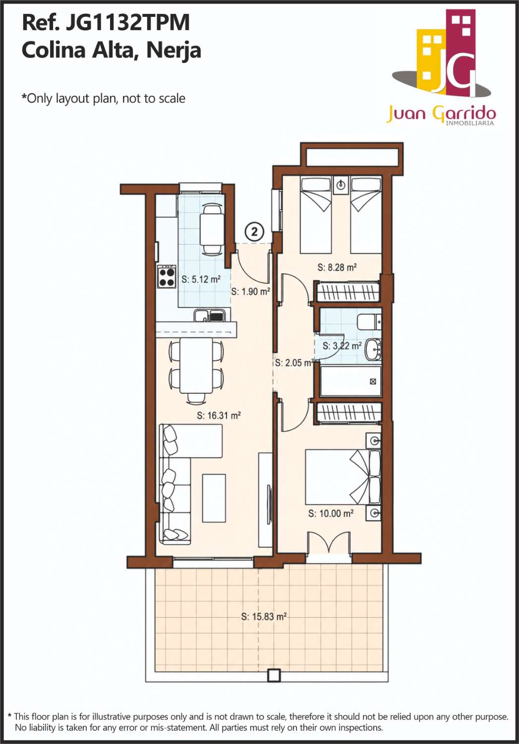 Elegant, nieuwbouwappartement met uitzicht op zee.