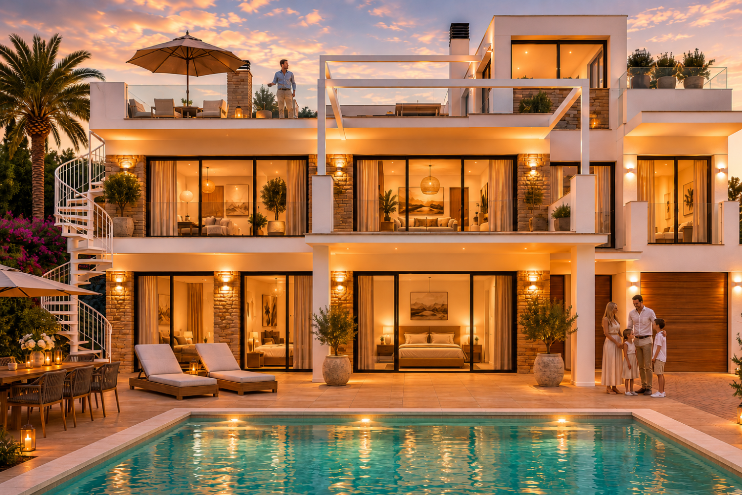 Villas de luxe à vendre à Nerja – Vue sur la mer, piscine privée et à proximité du centre-ville