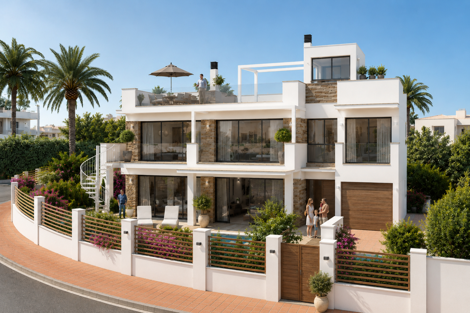 Villas de luxe à vendre à Nerja – Vue sur la mer, piscine privée et à proximité du centre-ville