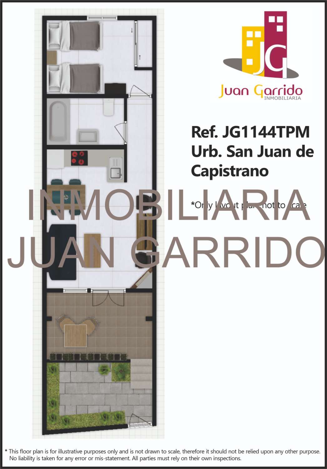 Charmig trädgårdslägenhet med ett sovrum i San Juan de Capistrano
