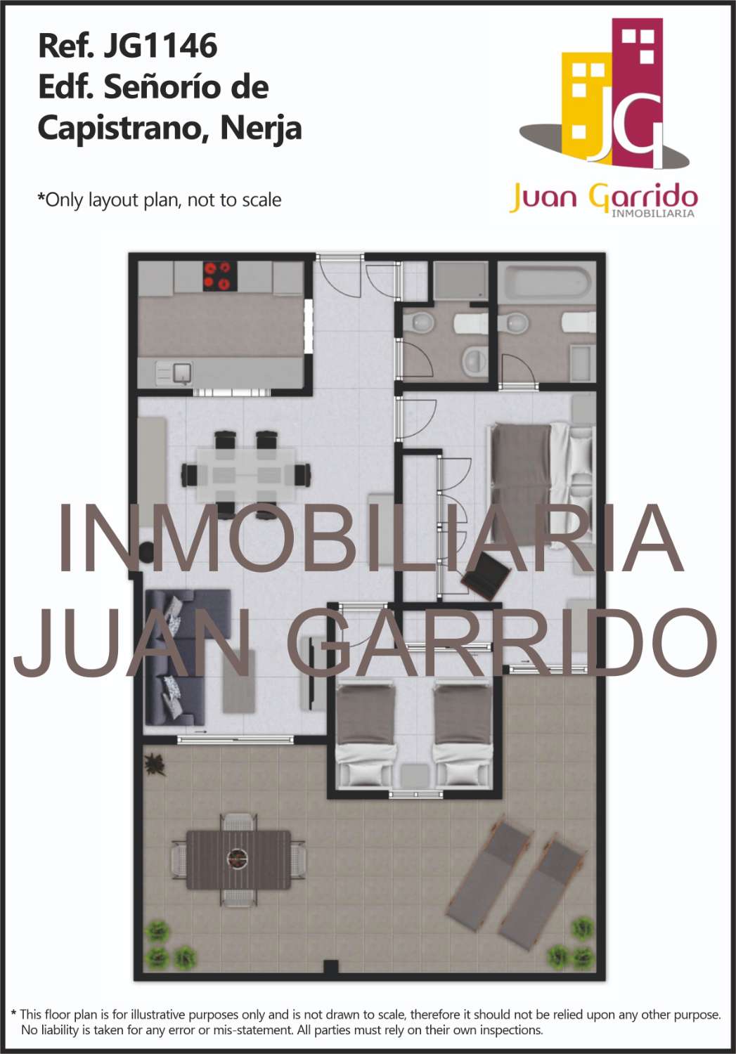 Apartamento con vistas panorámicas al mar y a la montaña.